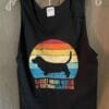 Black Vintage Basset Tank