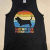 Black vintage basset tank